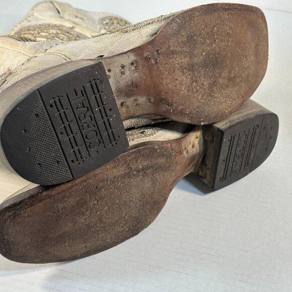 WOMENS SIZE 9.5 WHITE CORRAL BOOTS - Picture 10 of 16